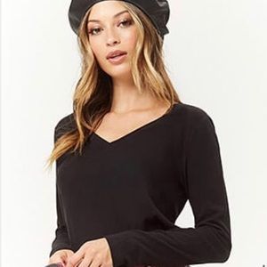 basic black v neck